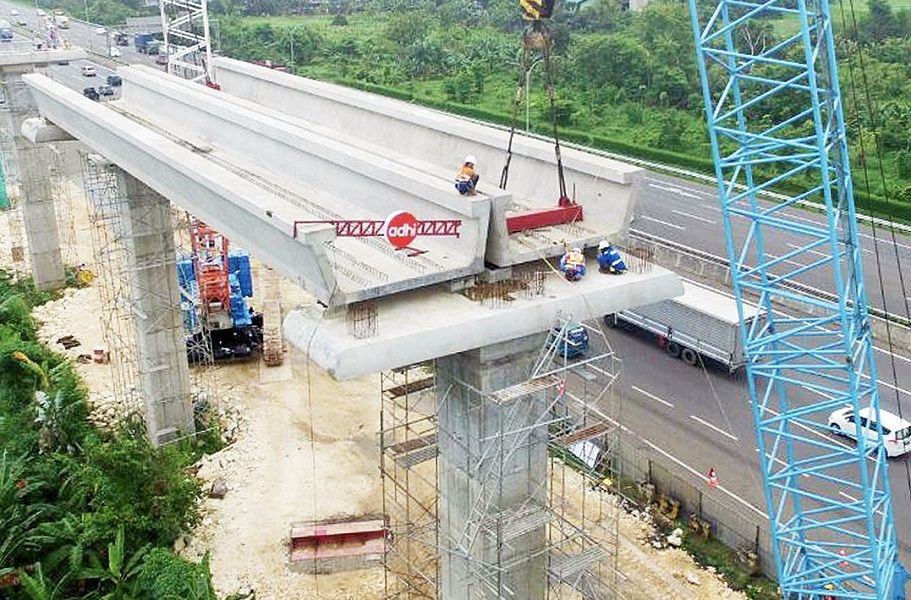 <p>Proyek infrastruktur LRT yang digarap BUMN PT Adhi Karya (Persero) Tbk / Facebook @adhikaryaID</p>
