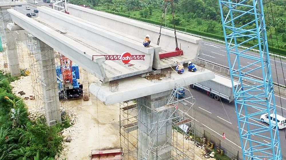 <p>Proyek infrastruktur LRT yang digarap BUMN PT Adhi Karya (Persero) Tbk / Facebook @adhikaryaID</p>
