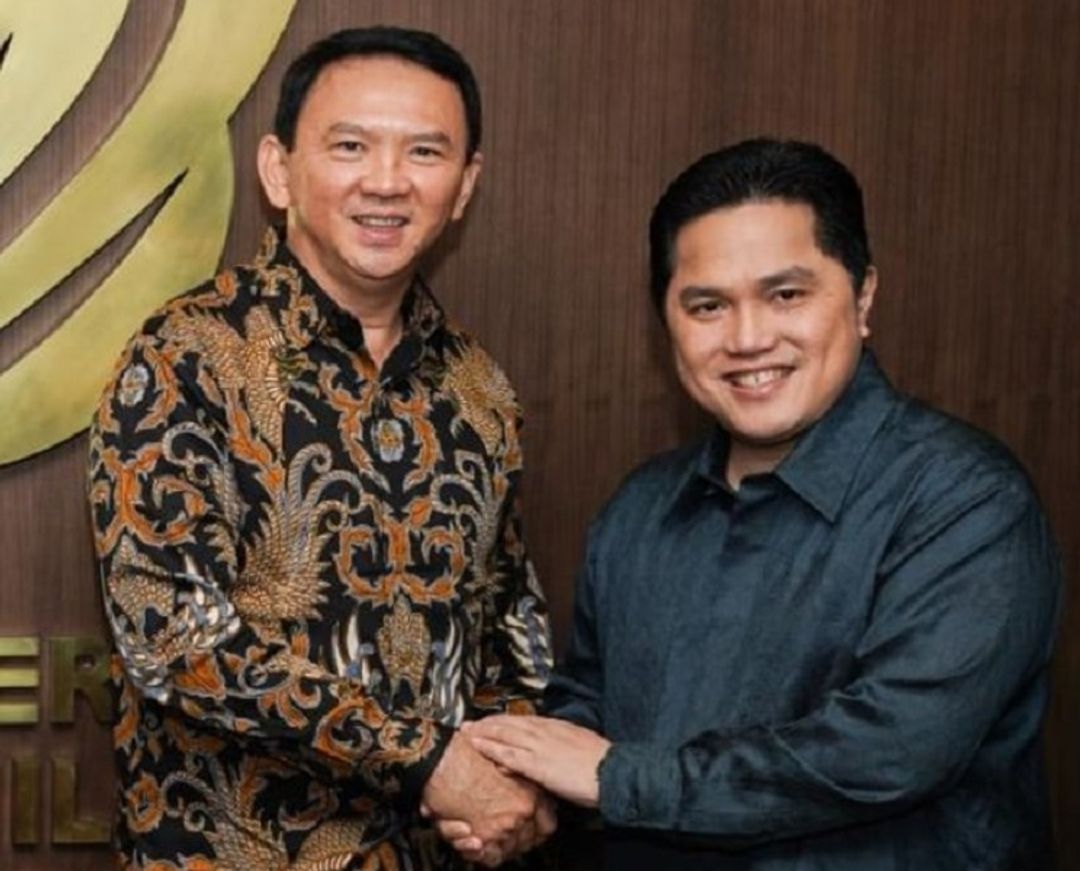 <p>Menteri BUMN Erick Thohir dan Komisaris Utama Pertamina Basuki Tjahaja Purnama (Ahok) / Dok. Kementerian BUMN</p>
