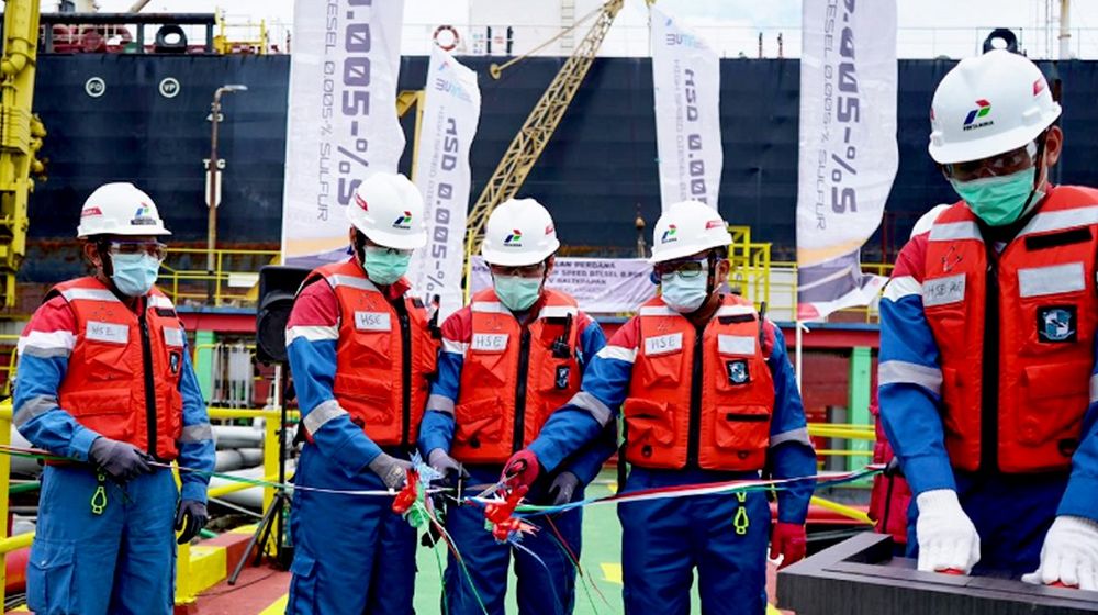 <p>Pertamina mengekspor perdana biosolar High Speed Diesel (HSD) 50 PPM Sulphur ke Malaysia / Dok. Pertamina</p>
