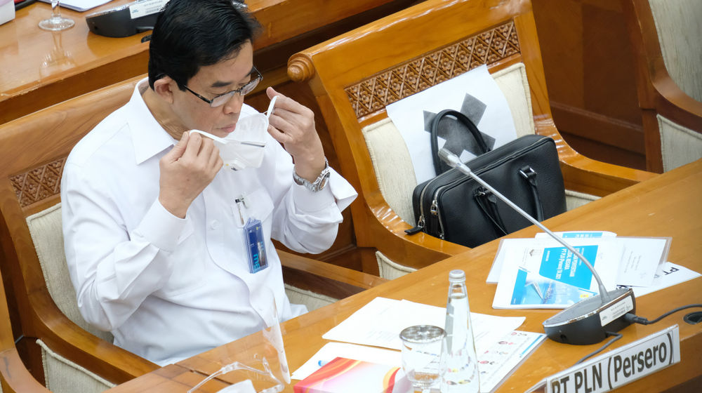 <p>Direktur Utama PLN, Zulkifli Zaini mengikuti rapat dengar pendapat dengan Komisi VI DPR di komplek Parlemen, Senayan, Jakarta, Rabu, 9 September 2020. Rapat dengar pendapat dengan dirut ini membahas penyertaan modal negara Tahun 2021. Foto: Ismail Pohan/TrenAsia</p>
