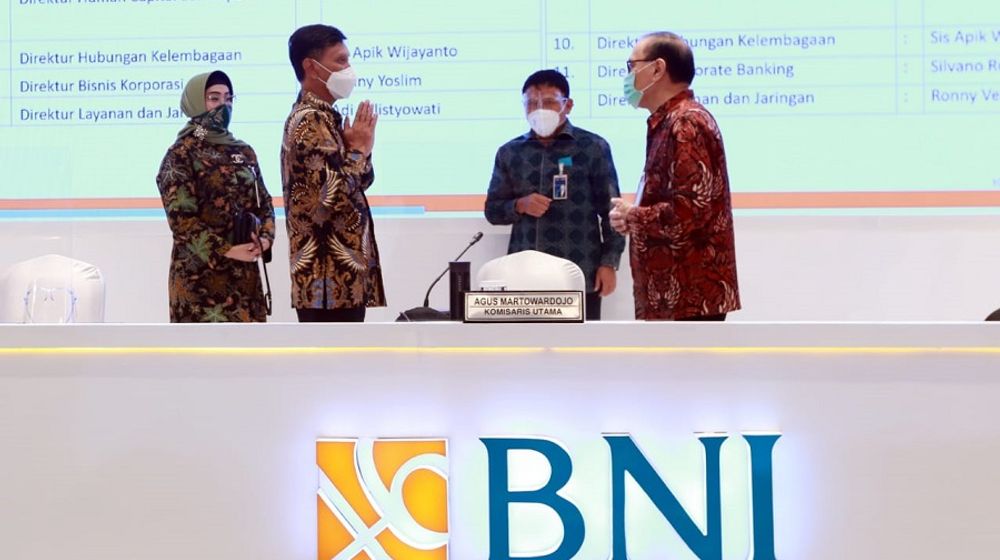 <p>Rapat Umum Pemegang Saham Luar Biasa (RUPSLB) pada 2 September 2020 memutuskan Direktur Utama PT Bank Negara Indonesia (Persero) Tbk atau BNI Herry Sidharta dan diganti dengan Direktur Utama PT Bank Mandiri (Persero) Tbk Royke Tumilaar. / Dok. BNI</p>
