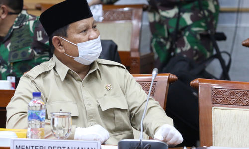 <p>Menhan Prabowo Subianto / Foto: Ismail Pohan/TrenAsia</p>
