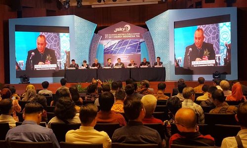 <p>Paparan publik emiten energi panel surya PT Sky Energy Indonesia Tbk (JKSY) / Facebook @skyenergyindonesia</p>
