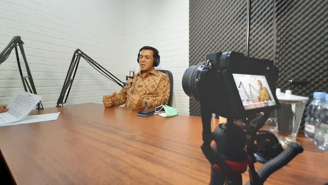 <p>Dirut PT Krakatau Steel Tbk Silmy Karim, saat talkshow di Podcast OMFin Channel dan kunjungan ke TrenAsia.com, Rabu, 23 September 2020.</p>
