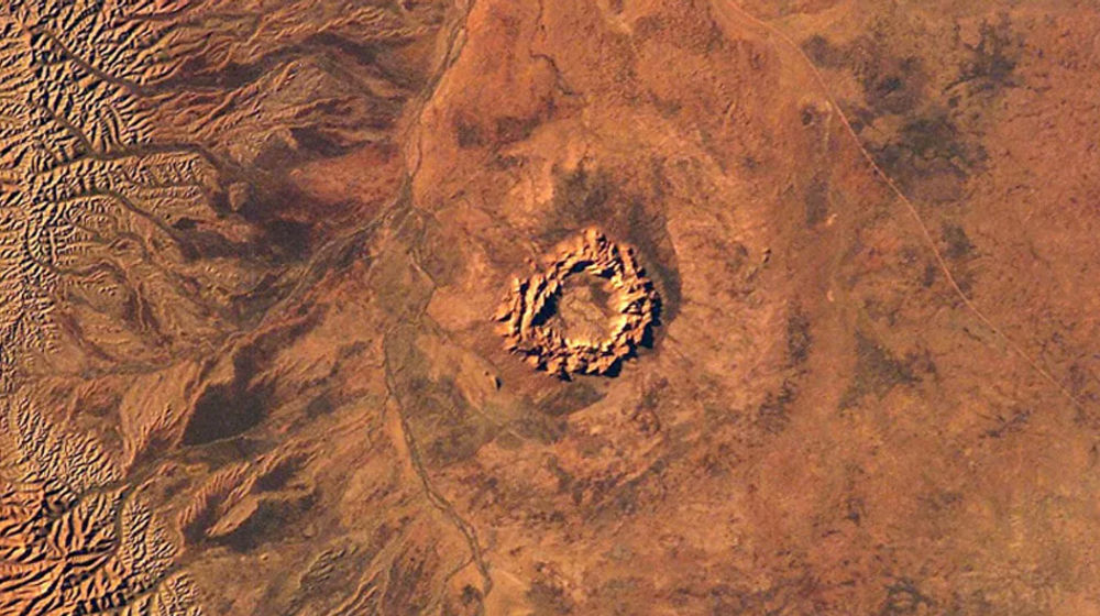 <p>Kawah Wolfe Creek dilihat dari luar angkasa/NASA</p>
