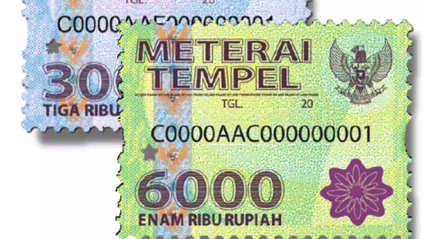 Resmi Berlaku 1 Januari 2021, Berikut Transaksi yang Harus Pakai Materai Rp10 Ribu