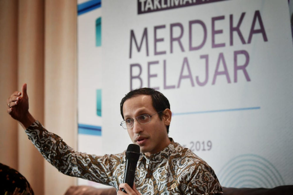 Menteri Pendidikan dan Kebudayaan (Mendikbud) Nadiem Anwar makarim