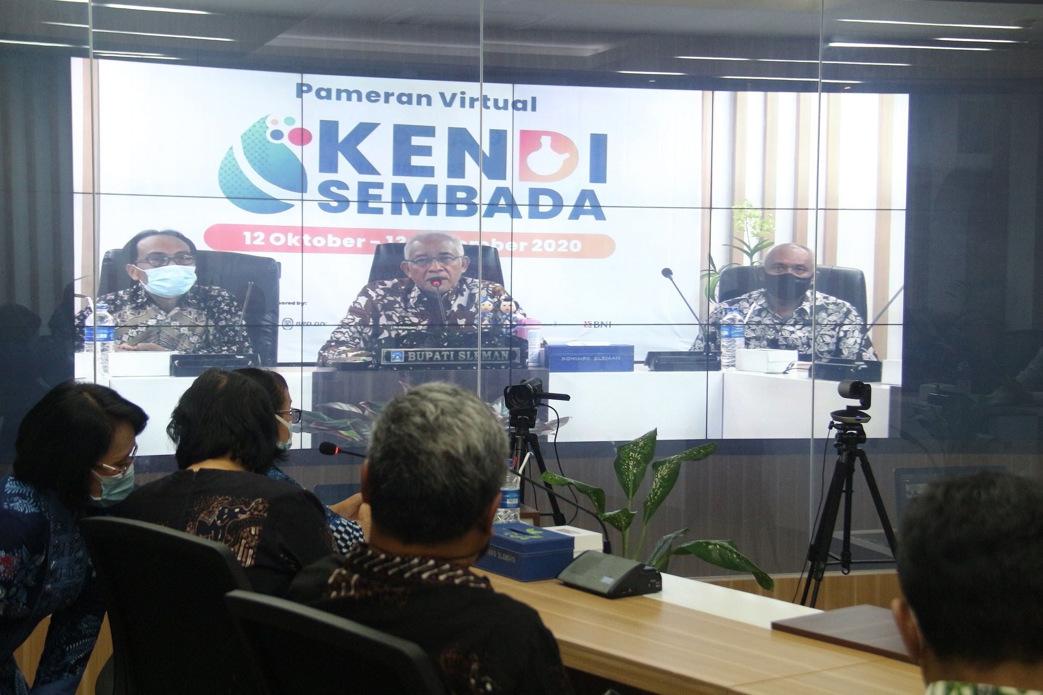 Bupati Sleman H Sri Purnomo disela pembukaan Kendi Digital