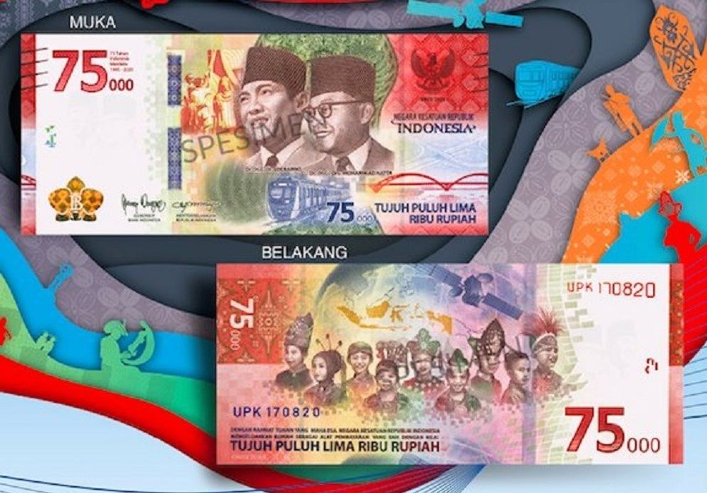 Uang kertas rupiah baru edisi HUT ke-75 RI. / Bi.go.id