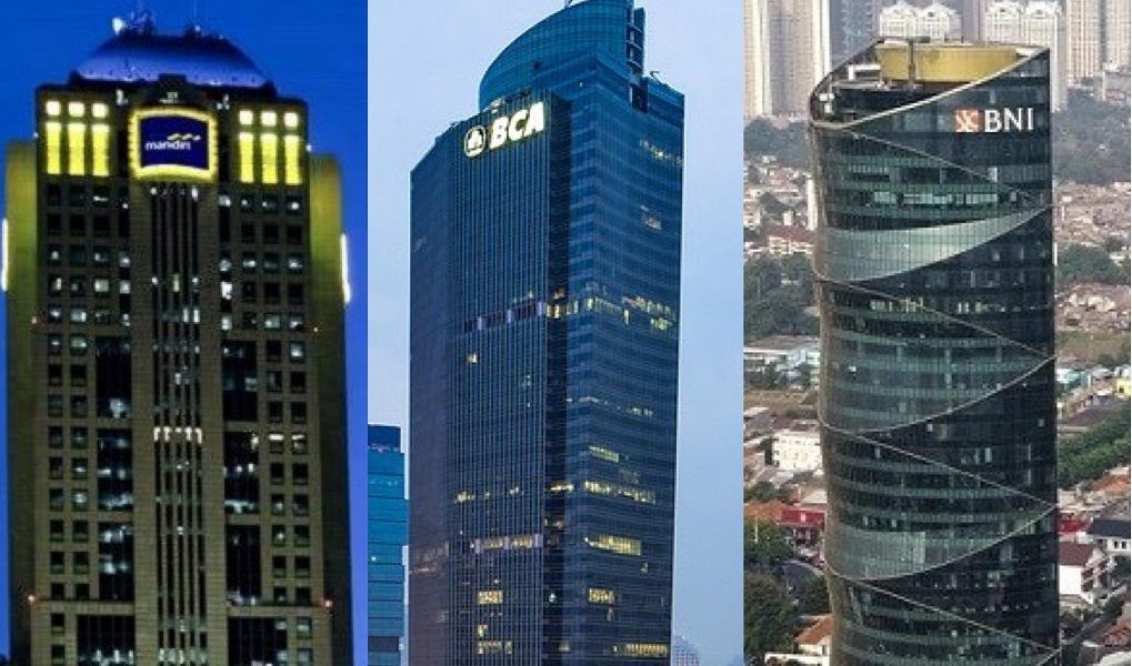 <p>Ilustrasi Bank Mandiri, BCA, dan BNI / Repro</p>
