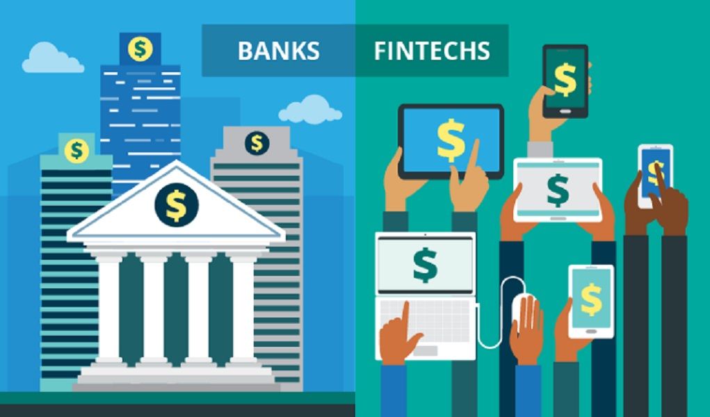<p>Ilustrasi kerja sama bank dengan financial technology / ScienceSoft</p>
