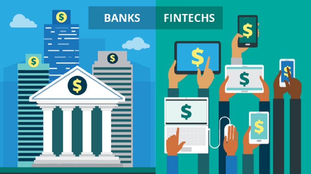 <p>Ilustrasi kerja sama bank dengan financial technology / ScienceSoft</p>
