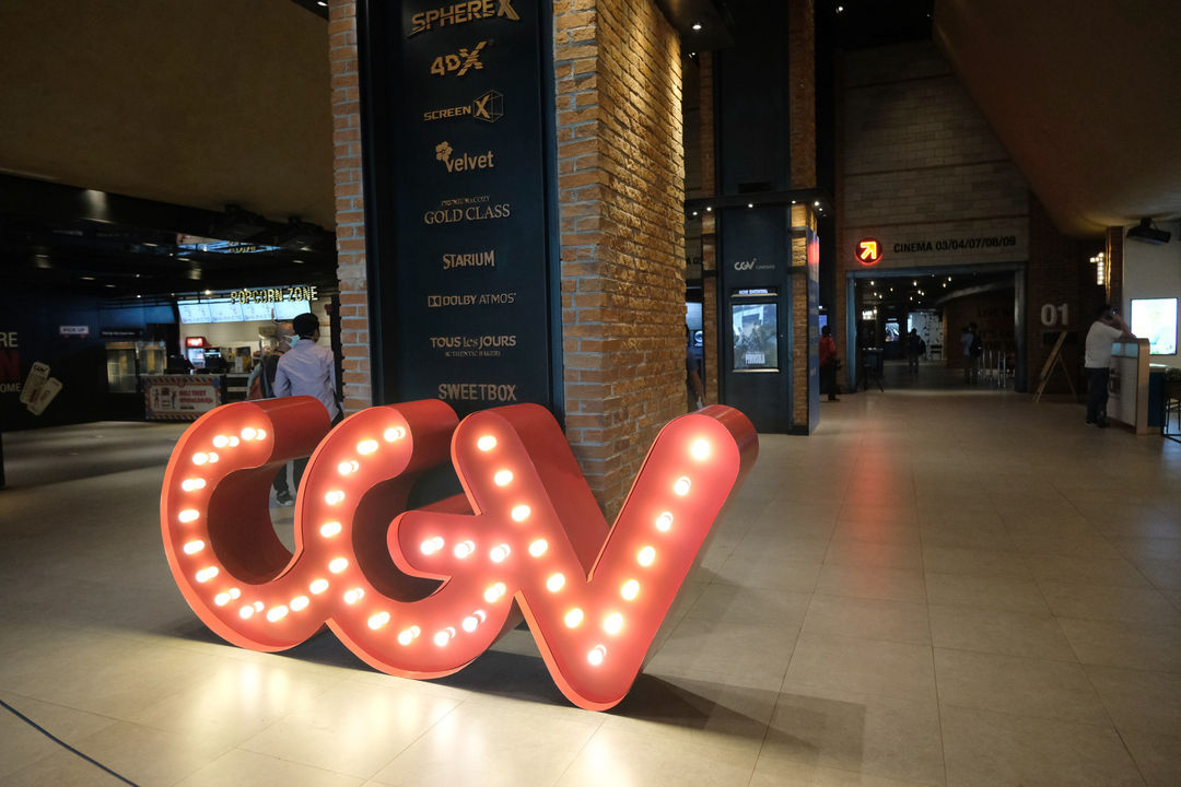 <p>Suasana bioskop CGV di Mal Grand Indonesia, Jakarta, Rabu, 21 Oktober 2020. Foto: Ismail Pohan/TrenAsia</p>
