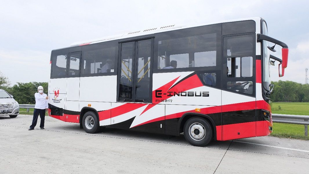 <p>Bus listrik E-INOBUS merupakan kerja sama PT INKA (Persero) dengan Tron-E dari Taiwan dan Piala Mas dari Malang / Dok. INKA</p>
