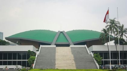 Ilustrasi Gedung DPR RI di Senayan Jakarta.