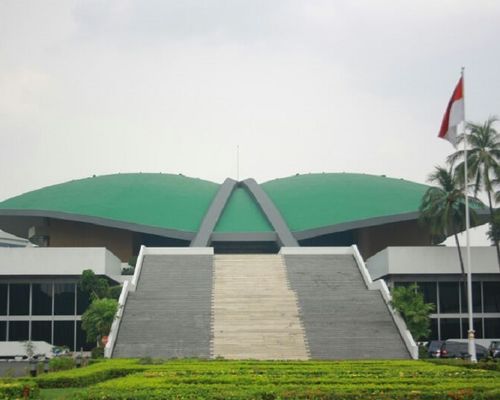 Ilustrasi Gedung DPR RI di Senayan Jakarta.