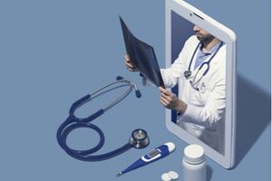 <p>Ilustrasi pengobatan digital alias telemedis (telemedicine) / Shutterstock</p>
