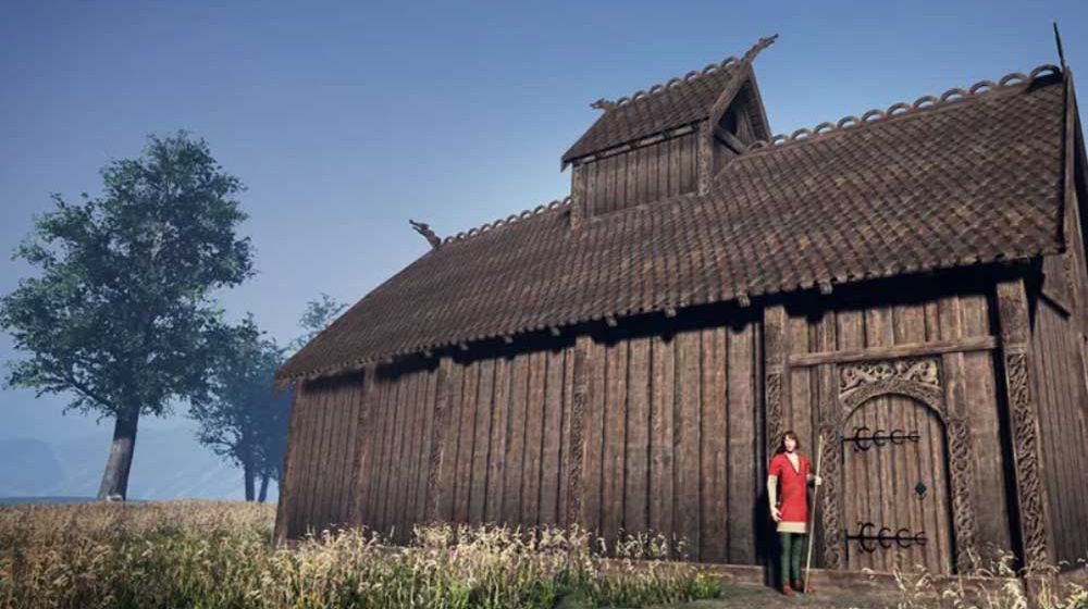 <p>Rekonstruksi digital rumah dewa bangsa Viking/Museum Universitas Bergen</p>
