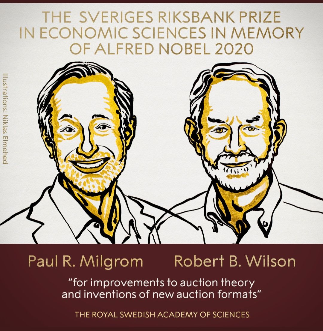 <p>Paul Milgrom dan Robert Wilson meraih hadiah Nobel Ekonomi 2020. Dok: The Nobel Prize, Twitter.</p>

