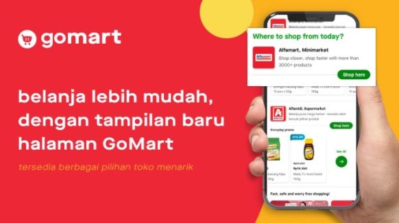 <p>Gojek melalui fitur GoMart kini menghadirkan mitra Alfamidi untuk melayani kebutuhan belanja pelanggan. / Gojek</p>
