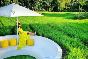 <p>Tempat berfoto di kawasan wisata Svargabumi. Menjadikan lingkungan di sekitar Candi Borobudur sebagai daya tarik pariwisata. / Foto: Instagram Svargabumi</p>