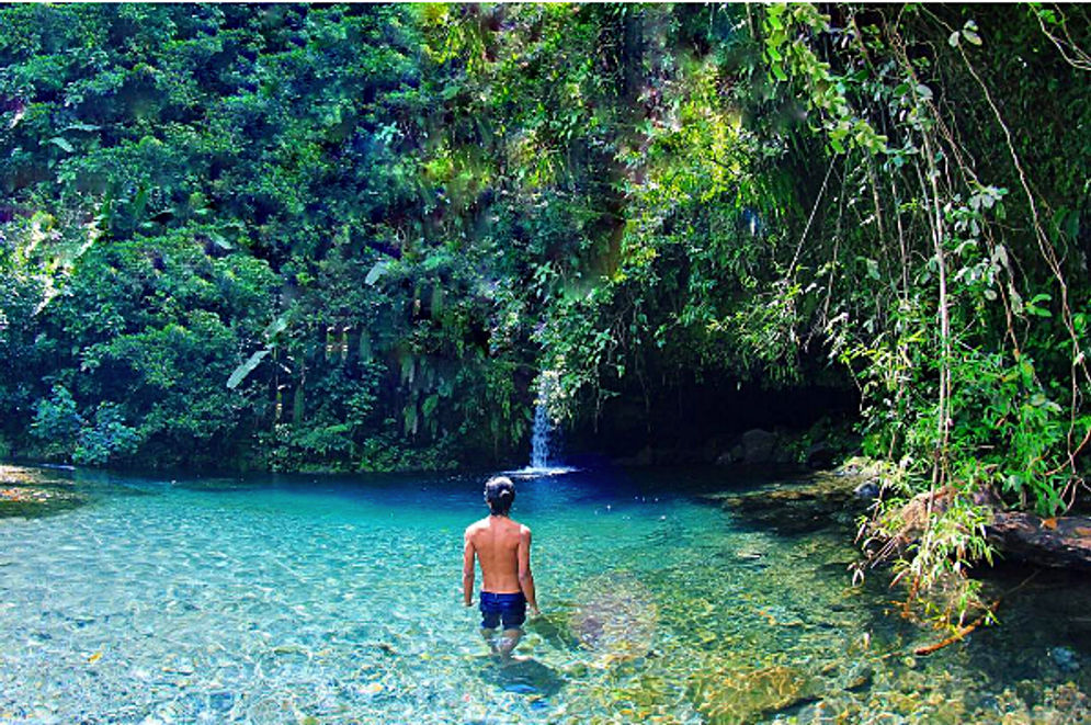 Wisata Air Terjun Lubuk Bonta yang ada di Korong Tarok, Kanagarian Kapalo Hilalang, Kecamatan 2×11 Kayutanam, Padang Pariaman. Foto: ist