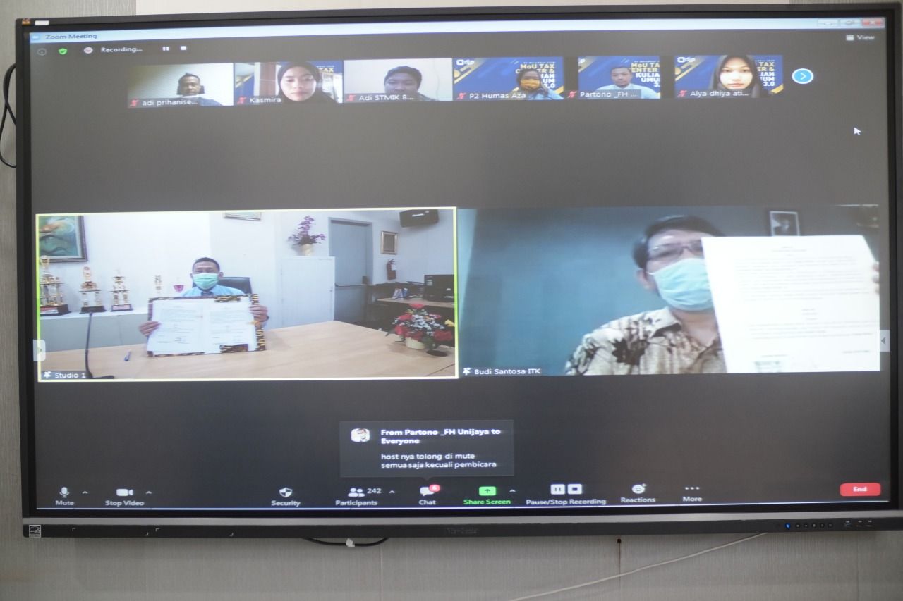Kuliah umum perpajakan melalui virtual oleh Kantor DJP Kalimantan Timu dan Utara