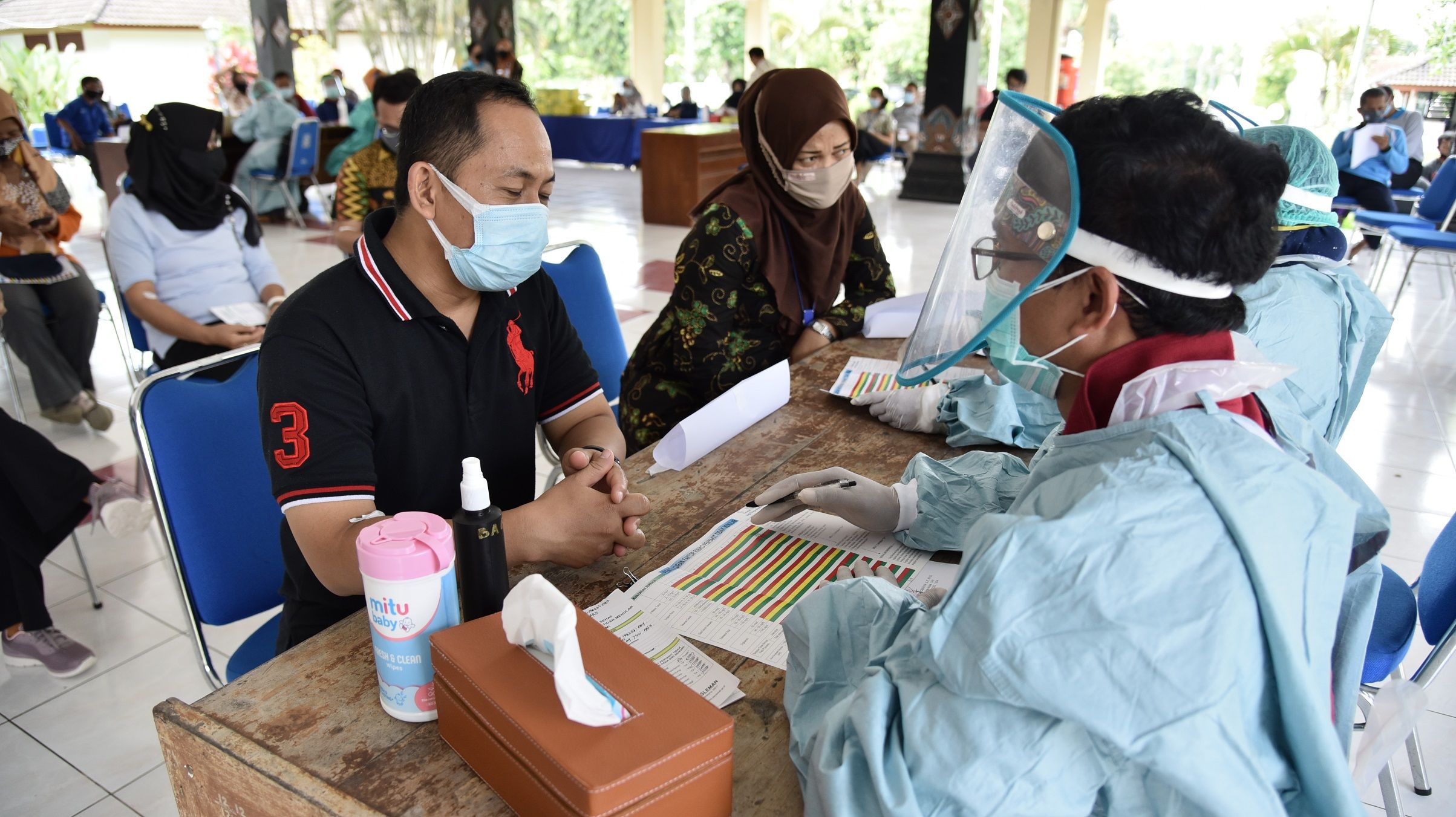 Suasana rapid test di Rumdin Bupati