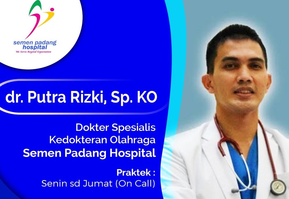 Dokter Spesialis Kedokteran Olahraga Semen Padang Hospital (SPH) dr. Putra Rizki, Sp. KO. Foto: ist