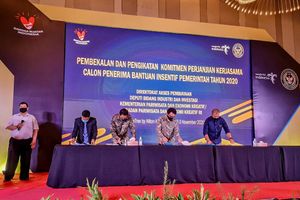 <p>Pembekalan dan pengikatan komitmen perjanjian Kerjasama calon penerima bantuan insentif pemerintah (BIP) tahun 2020. Dok: Kemenparekraf/Baparekraf. </p>