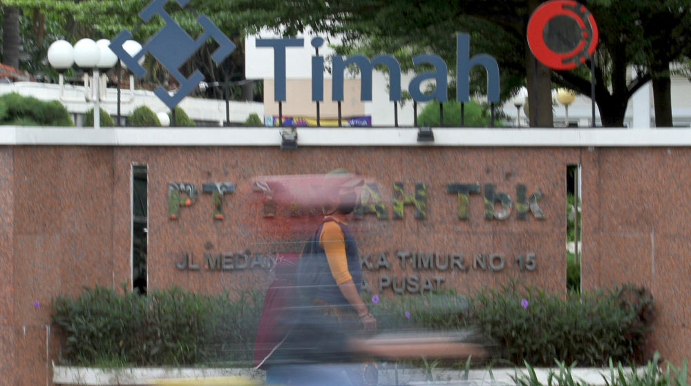 <p>Kantor PT Timah di kawasan Gambir Jakarta Pusat. Foto : Panji Asmoro/TrenAsia</p>