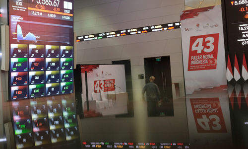 <p>Karyawan beraktivitas dengan latar belakang layar pergerakan Indeks Harga Saham Gabungan (IHSG) di Gedung Bursa Efek Indonesia (BEI) Jakarta, Jum’at, 20 November 2020. Foto: Ismail Pohan/TrenAsia</p>
