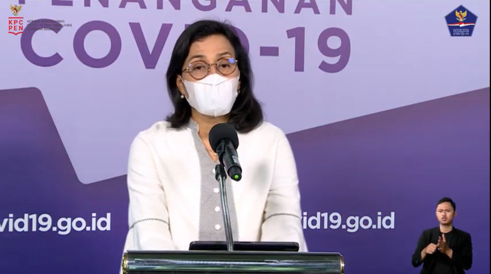 <p>Menteri Keuangan, Sri Mulyani Indrawati dalam konferensi persi virtual, Senin, 30 November 2020/ Sumber: tangkapan layar TrenAsia.com</p>
