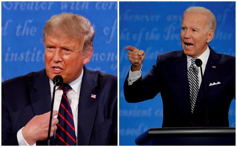<p>Calon Presiden Amerika Serikat Donald Trump versus Joe Biden / Reuters</p>
