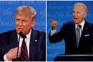 <p>Calon Presiden Amerika Serikat Donald Trump versus Joe Biden / Reuters</p>
