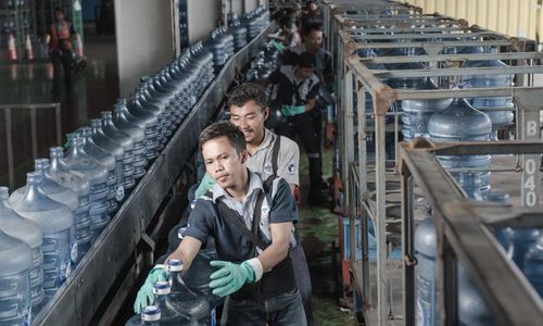 <p>Produksi Air Mineral Dalam Kemasan Aqua / Dok. Danone Indonesia</p>
