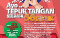 <p>Gerakan tepuk tangan 56 detik untuk pejuang Covid-19. Dok: @KemenkesRI/Twitter.</p>
