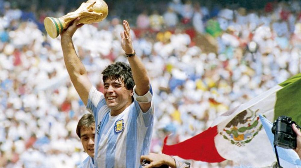 <p>Diego Maradona saat membela TImnas Argentina/Twitter</p>

