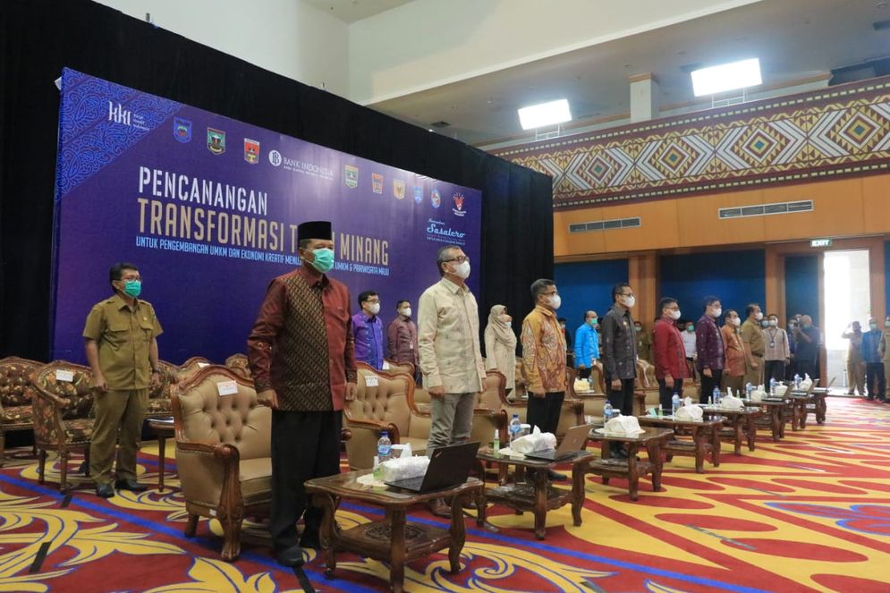 Acara  Pencanangan Transformasi Tenun Minang bersama Bank Indonesia di Aula Anggun Nan Tongga, Kantor Perwakilan Bank Indonesia Provinsi Sumatera Barat, Padang. Foto: ist