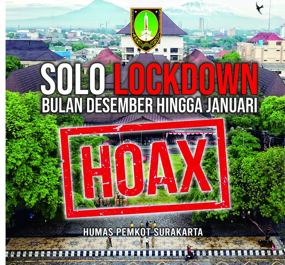 Poster informasi hoax dari Humas Pemkot Surakarta yang posting di Instagram