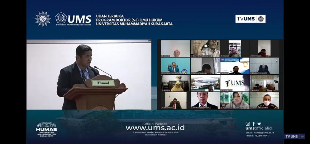 Ujian doktor Ilmu Hukum Pasca Sarjana UMS