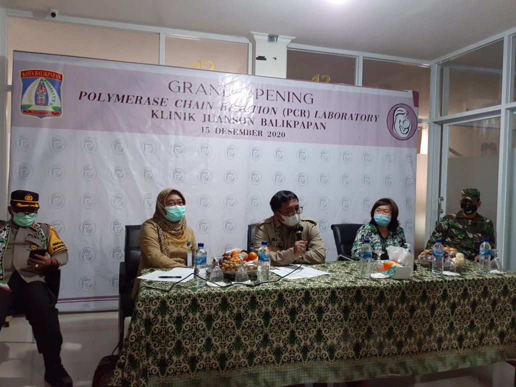 Peresmian layanan PCR di Klinik Juanson Kota Balikpapan, pada Selasa (15/12/2020)