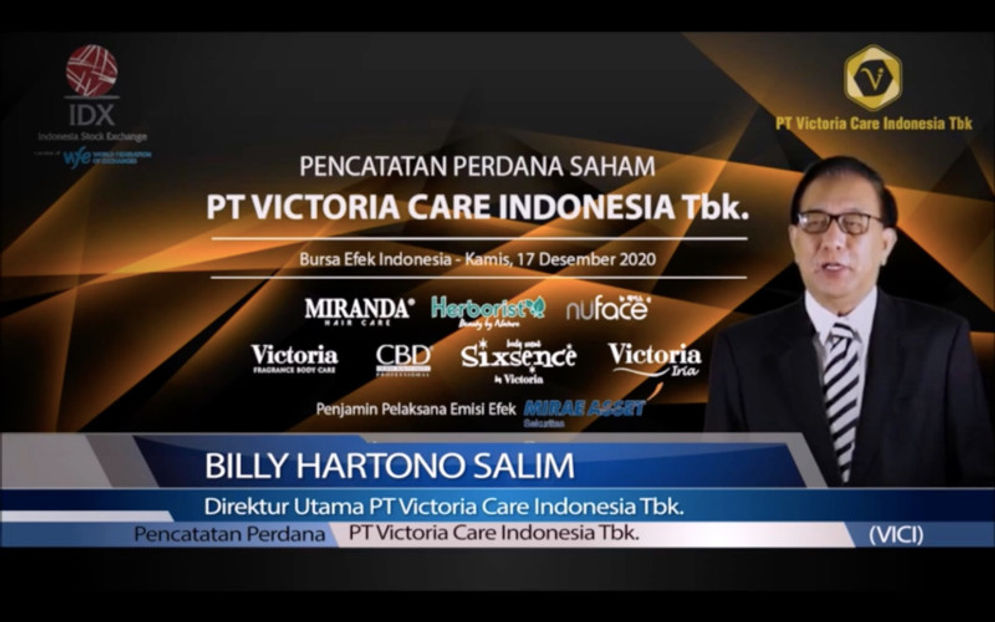Pelepasan saham perdana (Initial Public Offering/IPO) adalah PT Victoria Care Indonesia Tbk.