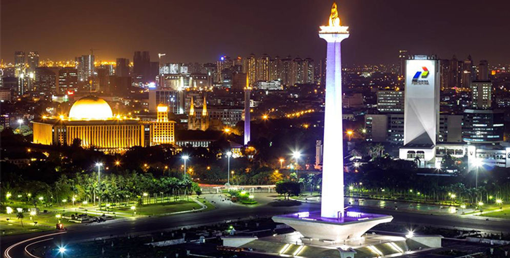 Ilustrasi kota Jakarta.
