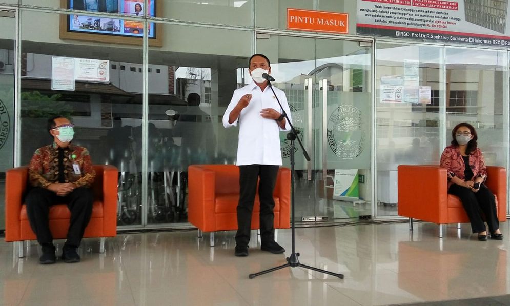 Menpora RI Zainudin Amali cek lahan laboratorium anti doping di RSO Dr. Soeharso, Sukoharjo