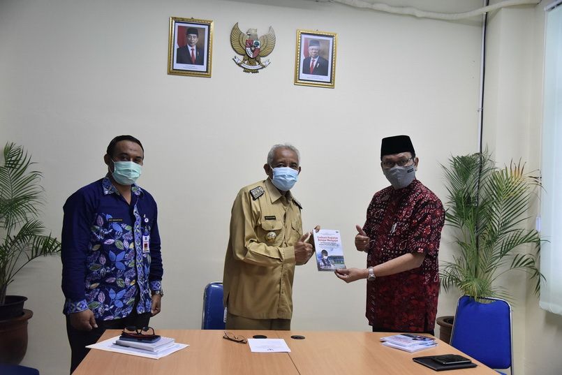 Bupati Sleman saat menerima buka ealuasi pendidikan di sleman selama pandemi