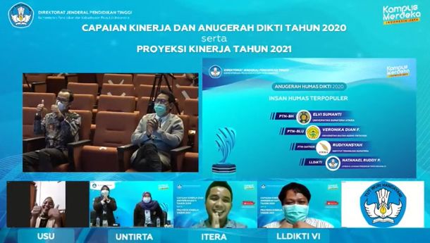 Itera Sabet Empat Penghargaan dalam Anugerah Humas Dikti 2020