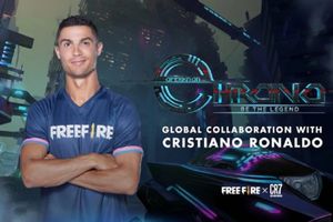 <p>Pemain bola Christiano Ronaldo dalam game Free Fire / Talkesport.com</p>
