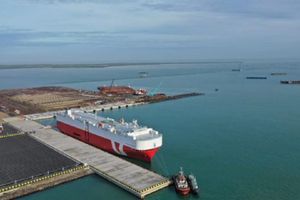 <p>Pelabuhan Patimban di Subang, Jawa Barat yang baru diresmikan Presiden Joko Widodo / Dok. Kemenhub</p>
